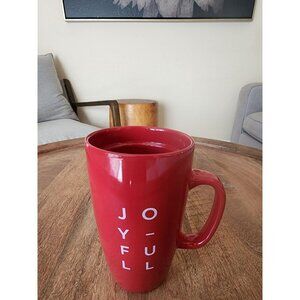 Starbucks JOY-FULL Red Ceramic Coffee Cup Tea Mug Tumbler | 16oz